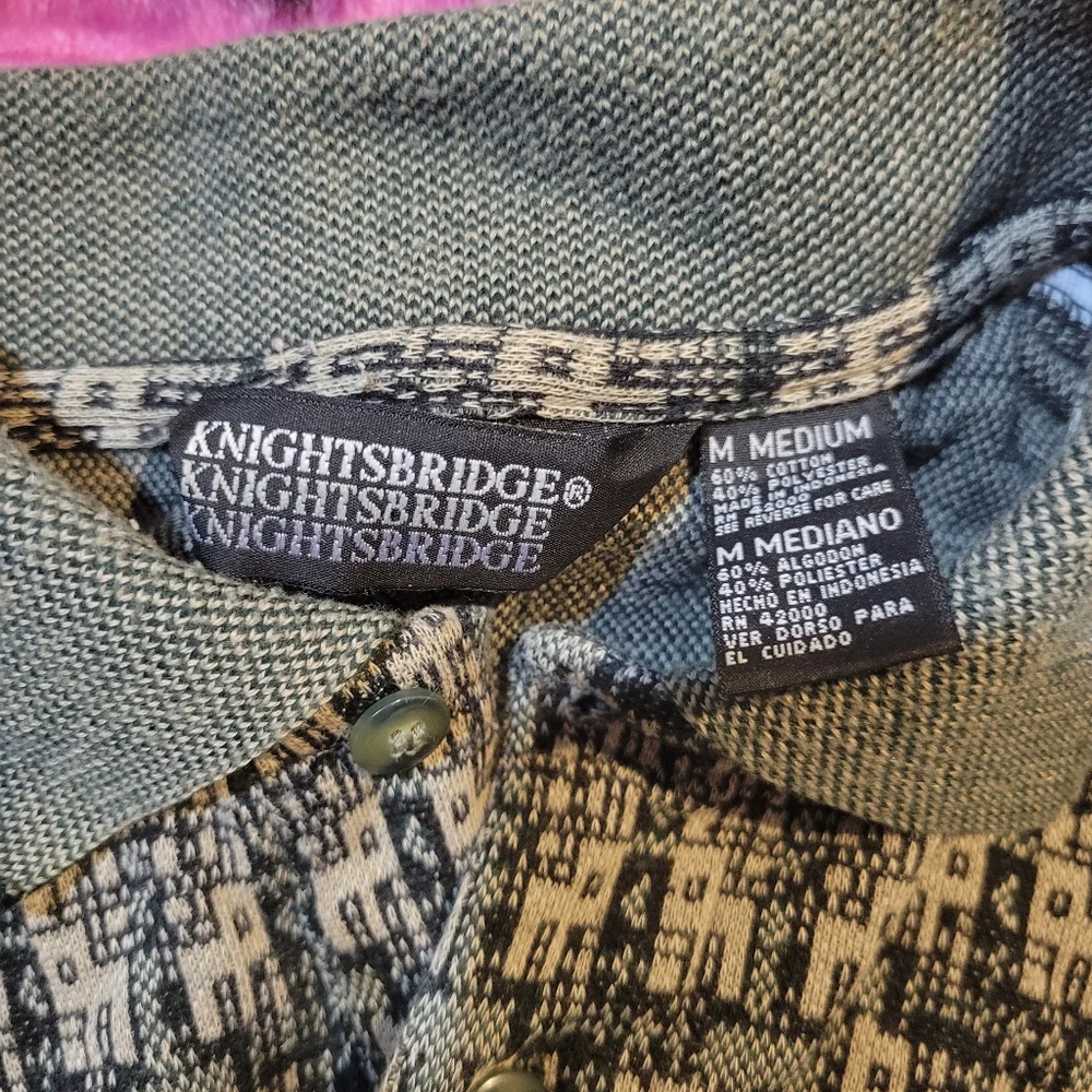 Vintage Knightsbridge Gray Mens Golf Polo Casual Sporty Running | Medium - Picture 7 of 7